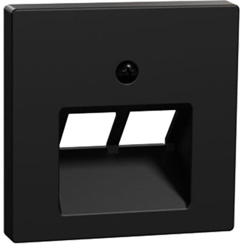 Schneider- Electric Schneider Electric Systeem-M centraalplaat data 2-voudig Mat zwart