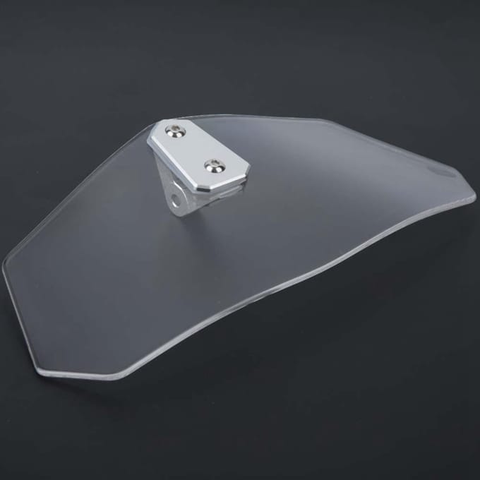 Universele Motorfiets Verstelbare Windscherm Winddeflector Voorruit (Transparant) gray