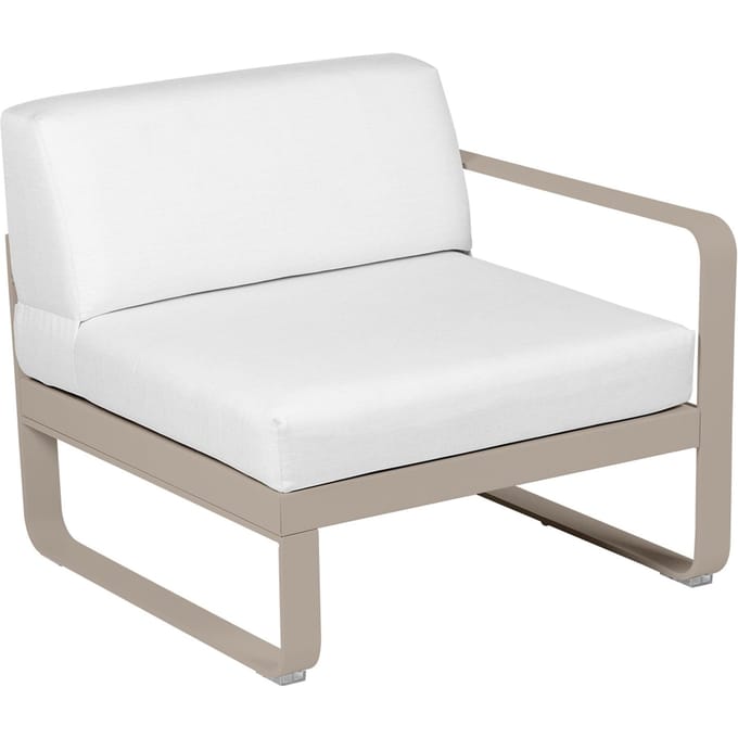 Fermob BELLEVIE Fauteuil Module rechts - 14 muskaat - 81 witgrijs