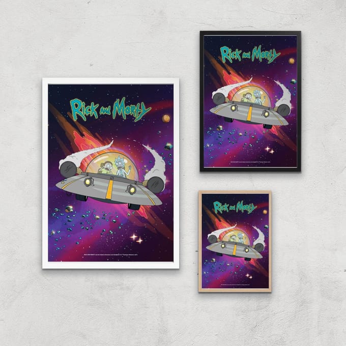 Rick and Morty Rocket Adventure Giclee Art Print - A4 - Print Only