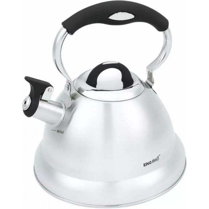 Kinghoff 1659 - Traditionele fluitketel - 3,1 liter - Zilverkleur