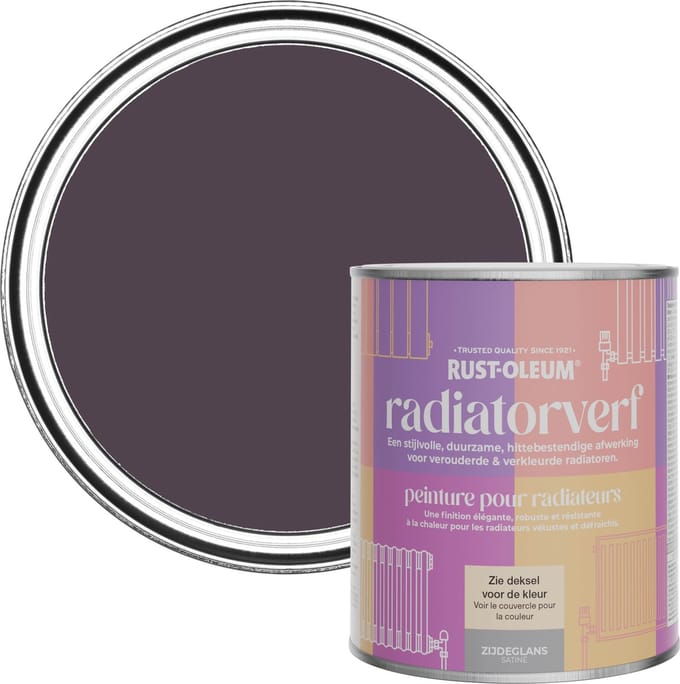 Rust-Oleum Donkerpaars Radiatorverf Zijdeglans - Druivensap 750ml