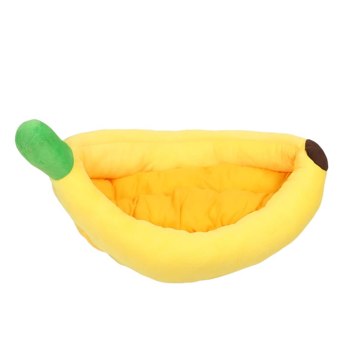 Banaan Kattenbed Warm Banaanvormig Zacht Knus Comfortabel Huisdier Hond Nacht Slaapbed voor Winter L M(for 4-6.5kg)