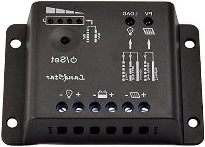 Solar Laadregelaar - Zonnecontroller - Energie Management - Automatische 12V/24V - 5A - Grijs