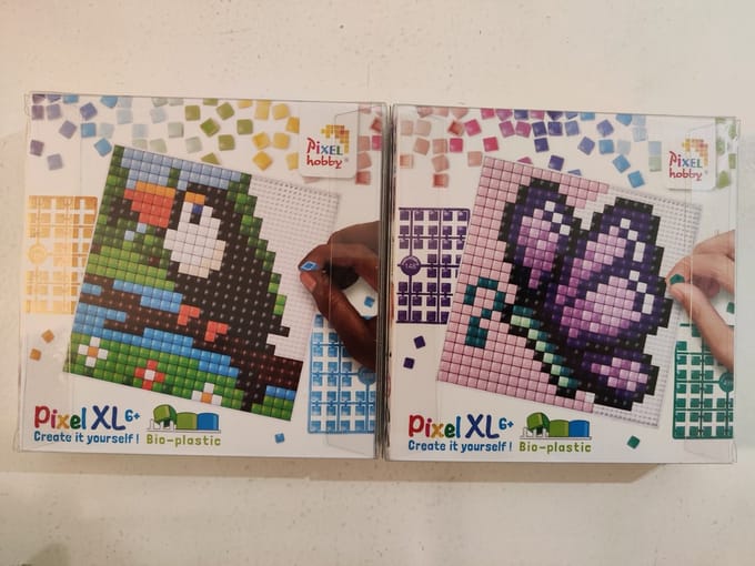 PIXELHOBBY PIXEL XL SET 2 COASTERS VLINDER/TOEKAN