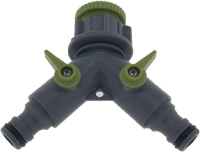 Benson -  Waterverdeler -  Tuinslang Koppeling -  2 Weg -  1/2" - 3/4" Soft