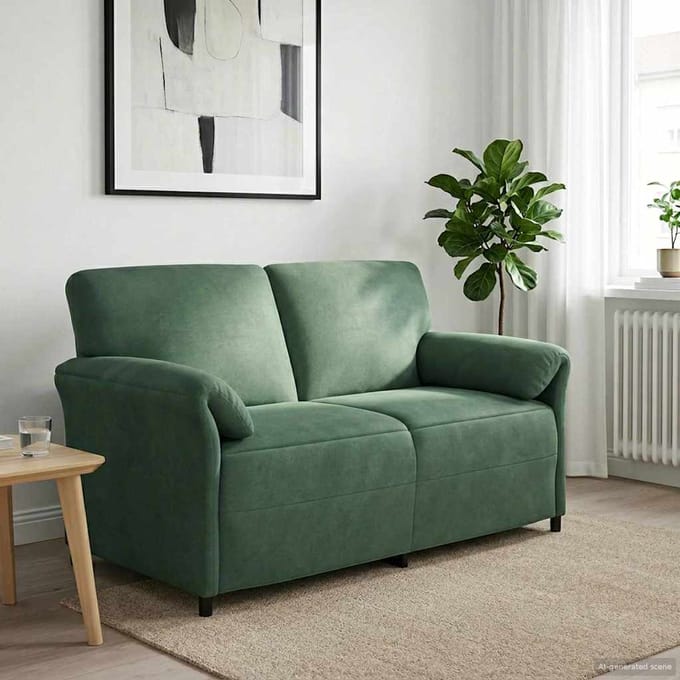 vidaXL - 2-Zits - Sofa - Zeegroen - 158 - x - 83 - x - 95 - cm - Fluweel