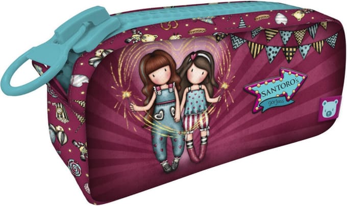 Toilettas voor op School Gorjuss Fireworks Kastanjebruin (21.5 x 10.5 x 7 cm)