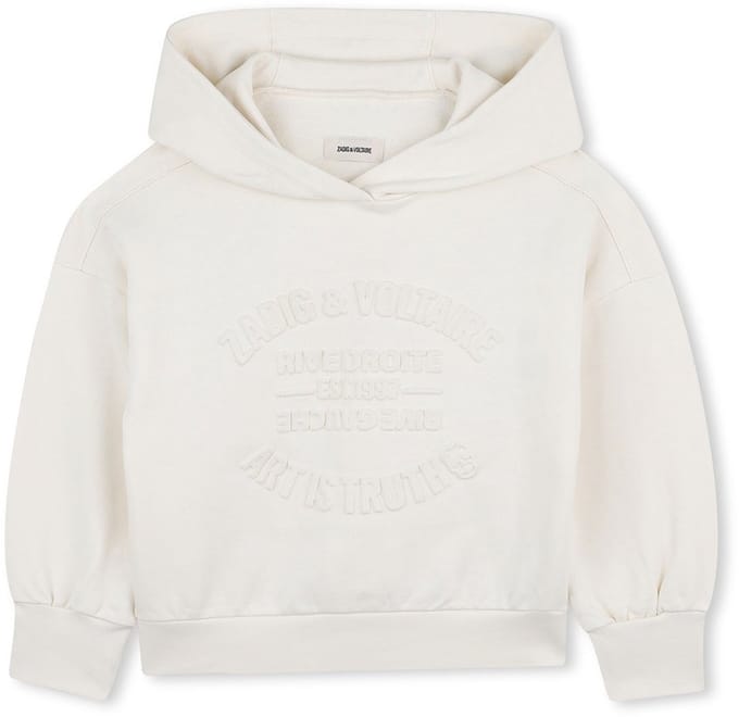 Zadig & Voltaire X60435 Hoodie Wit 4 Years Meisjes