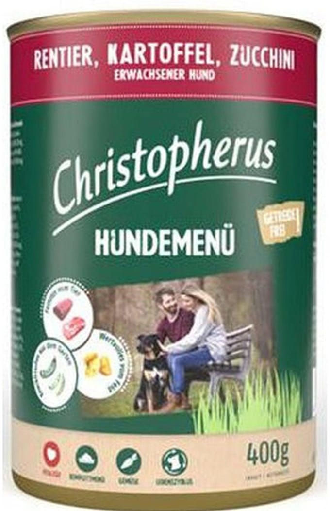 Christopherus Hondenmenu Volwassen 6x400g - Rendier, Aardappel