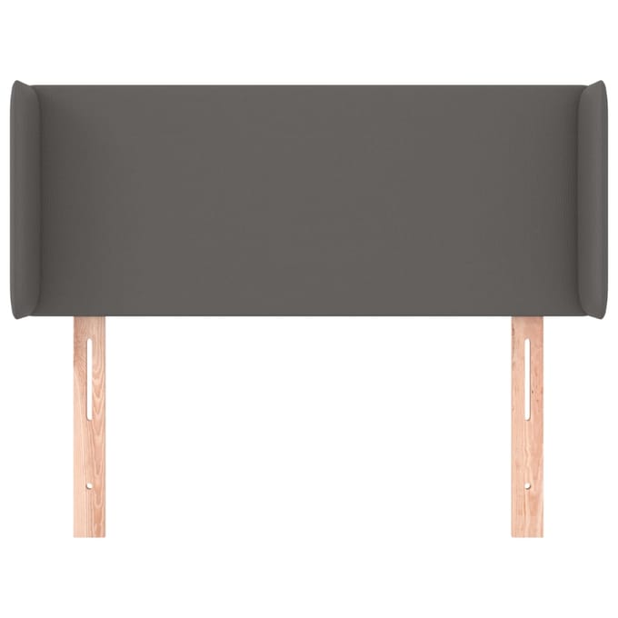 vidaXL - Hoofdbord - met - randen - 103x16x78/88 - cm - kunstleer - grijs