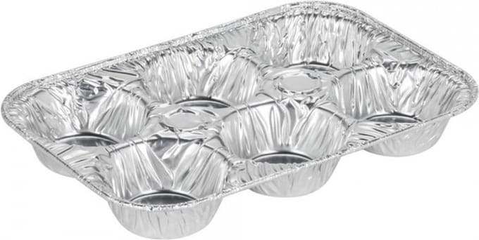 Mini muffins vormen uit aluminium - 6 muffins - 20 containers