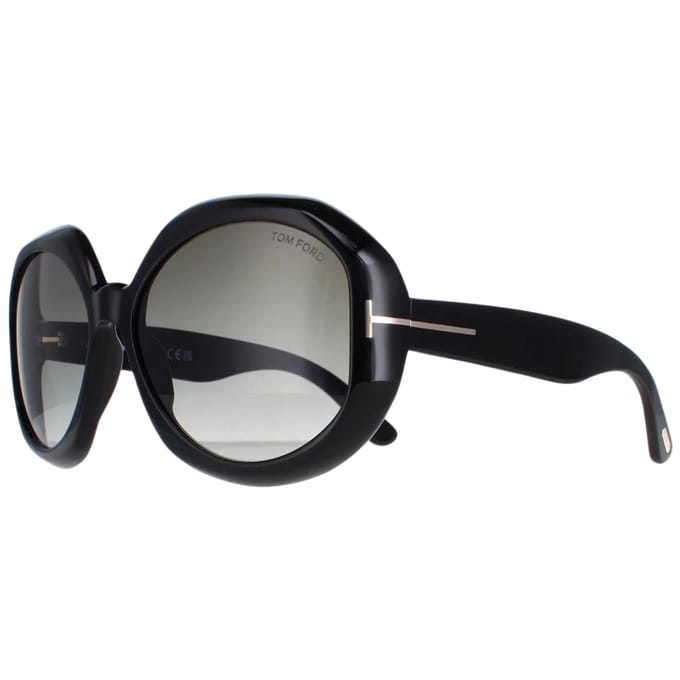 Tom Ford Georgia 02 FT1011 01B glanzend zwart smoke gradient zonnebril