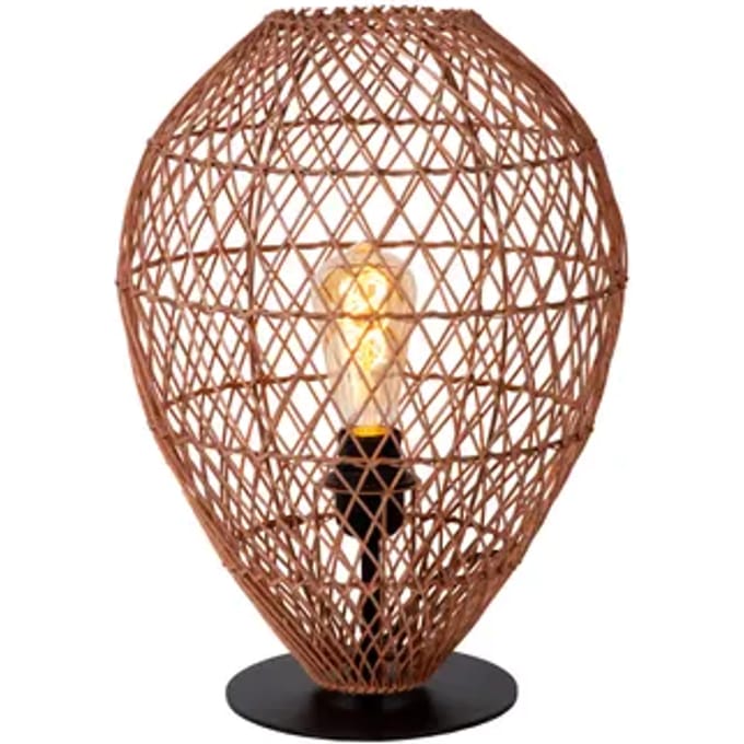 Lucide Tafellamp Kenjiro - Rotan Okergeel - Diam. 40cm - E27
