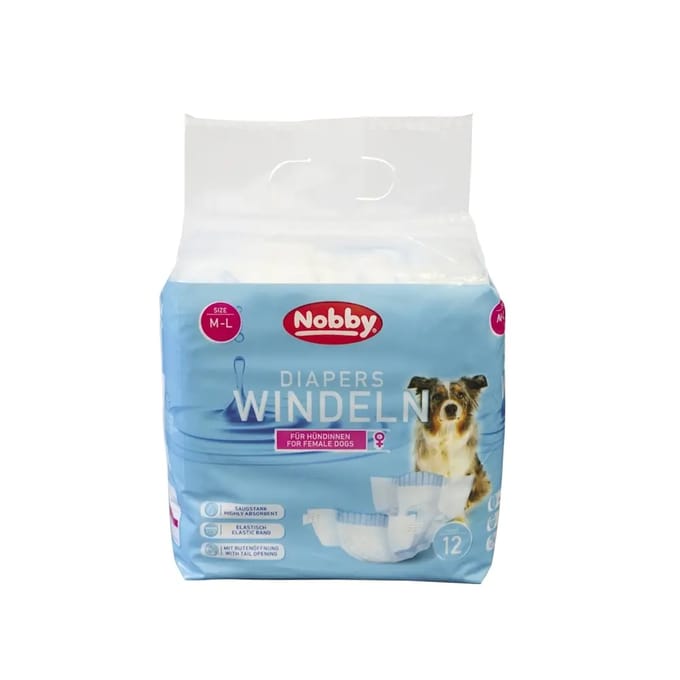 Luiers voor vrouwelijke honden Nobby Pet (x12)