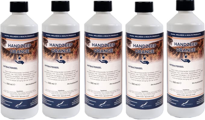 Handzeep Orange 500 ml - set van 5 stuks - Voordeelverpakking