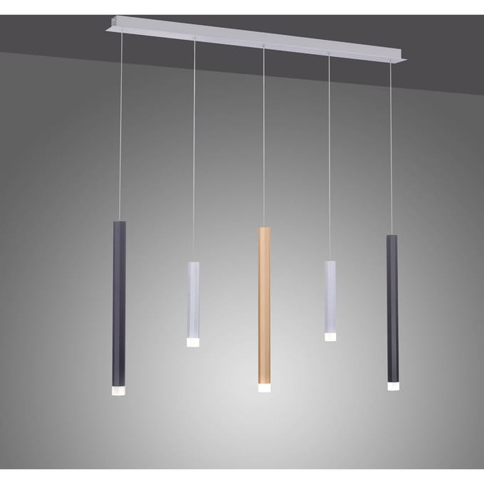 LED hanglamp PURE Gemin, veelkleurig, 5-lamps