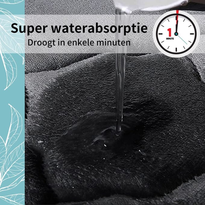 Olanly Antislip Badmat - Douchemat - Absorberende Badkamermat - Memory Foam Douchemat - 61x90cm - Grijs