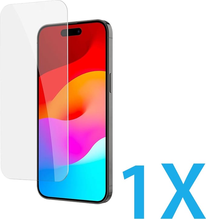 Glasplaatje Geschikt voor: Apple iPhone 16 Plus - 1x Screenprotector - screen protector - glas - bescherm - beschermglas