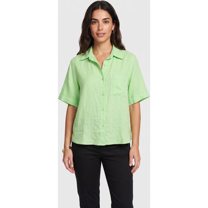 ARKET Leonen Resort Linen Shirt Green Taglia: S | Magliette intime Outlet | Donna | Bianco