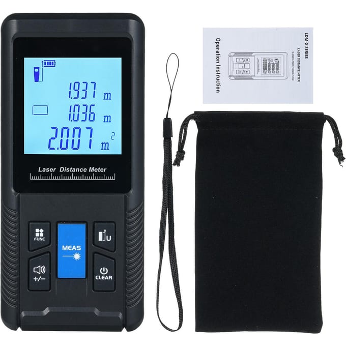 Digitale Laser Afstandsmeter Slimme Laser Afstandsmeter met Enkel Continue Volumes Oppervlakte Pythagoras X120