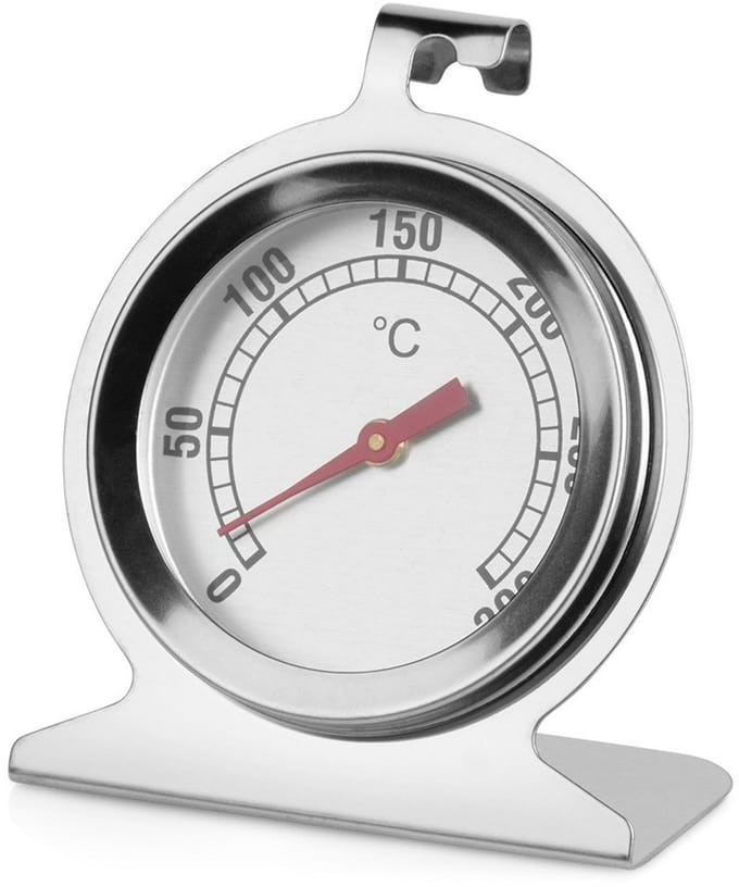 Orion - Oven Thermometer - Roestvrijstaal - 0 tot 300°C - Stabiele Basis