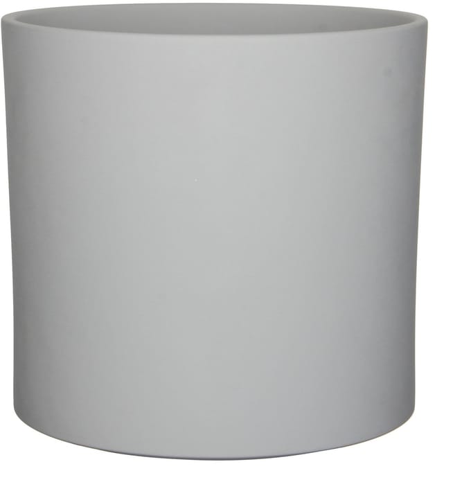 Mica Decorations Era Bloempot - H31 x Ø33 cm - Ruw - Lichtgrijs