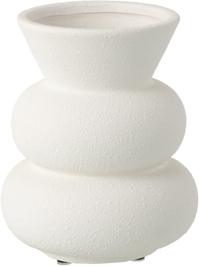 J-Line vaas Kegel - keramiek - wit