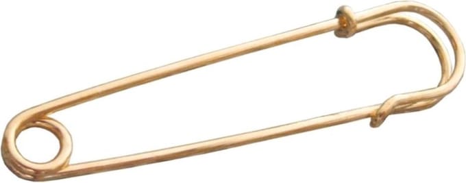 Fako Bijoux® - Sierspeld / Sjaalspeld - Classic - 76x19mm - Goudkleurig