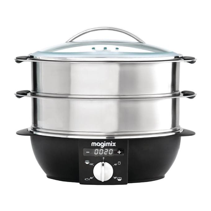 Stoomkoker - 4 zones - Yoghurt - Vis - Groente - Rijst -5.5 Liter