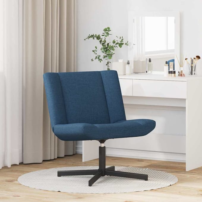 vidaXL - Draaistoel - Blauw - 63 - x - 75 - x - 76 - cm - Stof