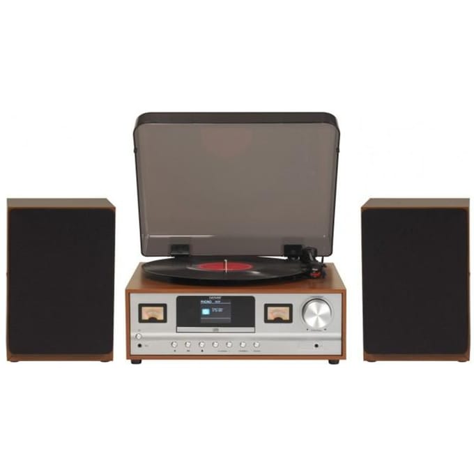Denver Platenspeler Bluetooth - Incl. Speakers - DAB radio - CD speler - Retro - MRD52LW