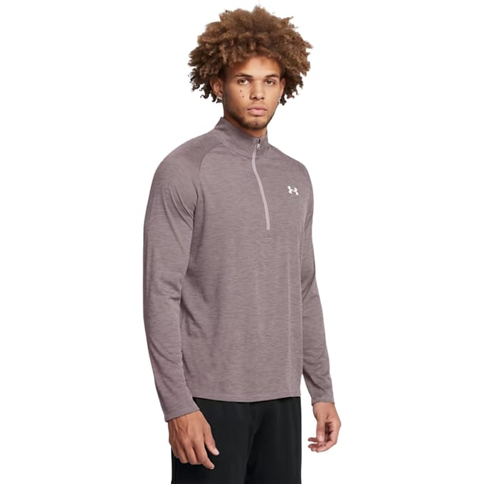 Under Armour Heren 2.0 Technische top met halve rits (Grijs)