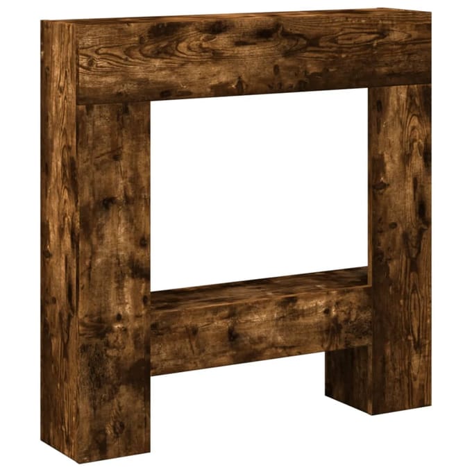 Haardommantel Gerookt Eikenhout 81 x 18 x 82 cm Houtgebaseerd Materiaal
