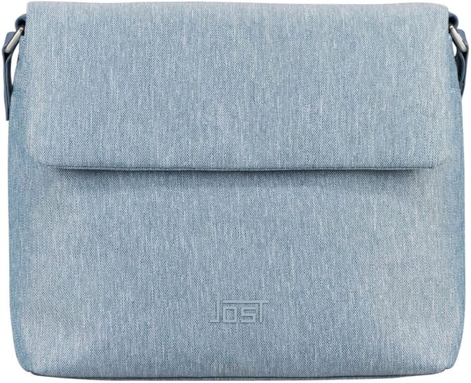JOST schoudertas Bergen Crossbody Bag Misty Blue blauwgrijs