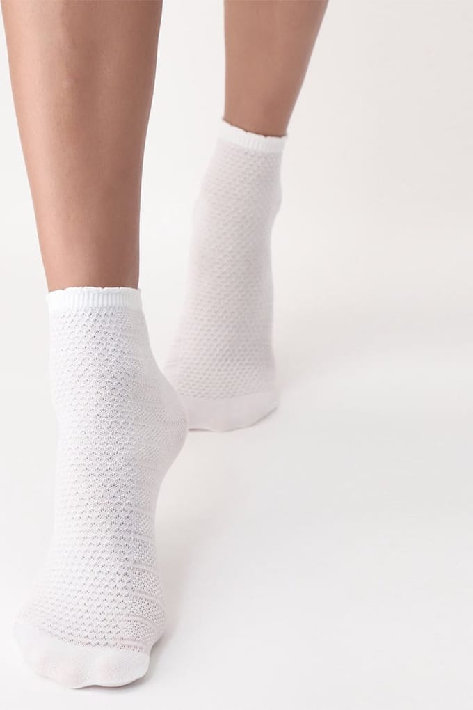 Oroblu - Demi-Bas twins Harmonic Socks - 2 pack - white - one size
