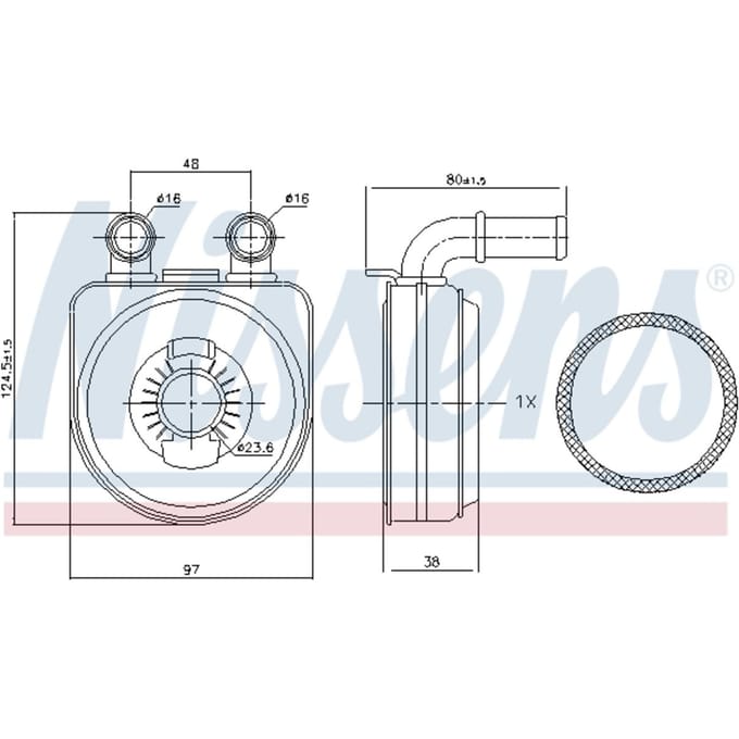 Olie radiator, motorolie NISSENS 90650