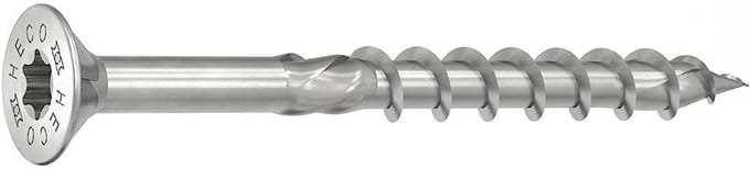 Heco Topix-Plus - RVS A2 Schroeven - Hecodrive platverzonken kop - 4 x70mm - Deeldraad (200 stuks)