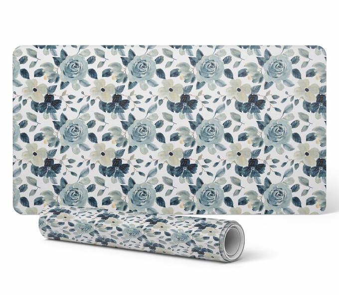 Antislip gamingmuismat, retro bloemenpatroon, 90x45 cm