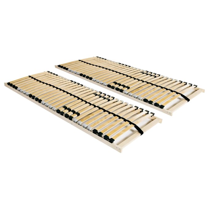 vidaXL - Lattenbodems - 2 - st - met - 28 - latten - 7 - zones - 90x200 - cm