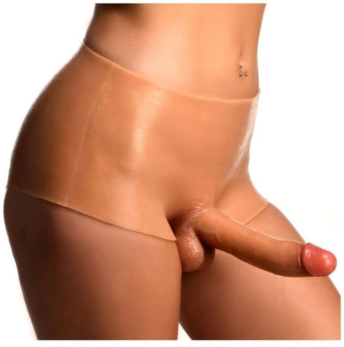 XR Brands Boner Briefs - Penis Panties - Medium erotisch kostuum - beige