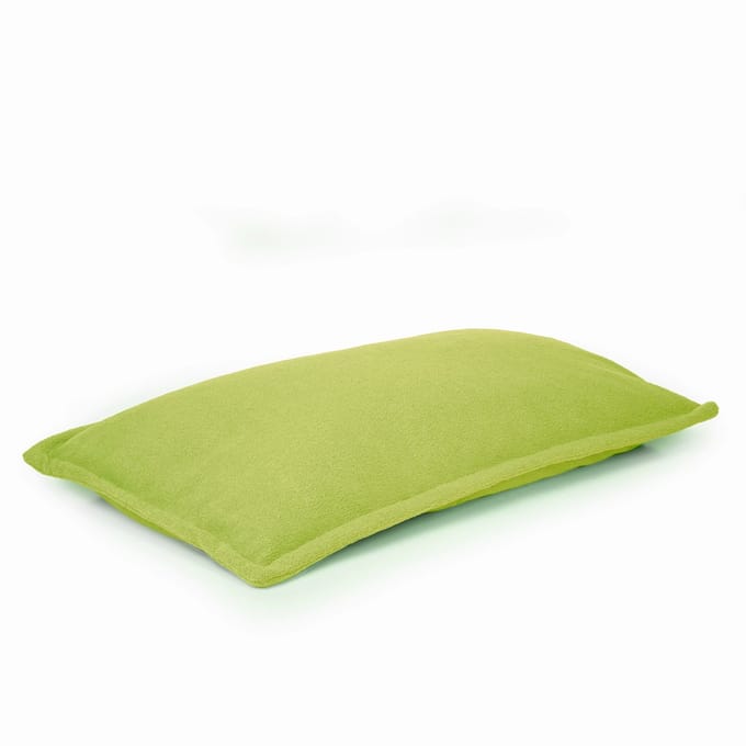 kussen 100x150 fijne teddy lime