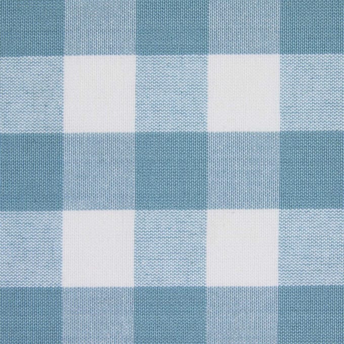 Homescapes blauw geruite stof per meter 100% katoen, 150 cm breed