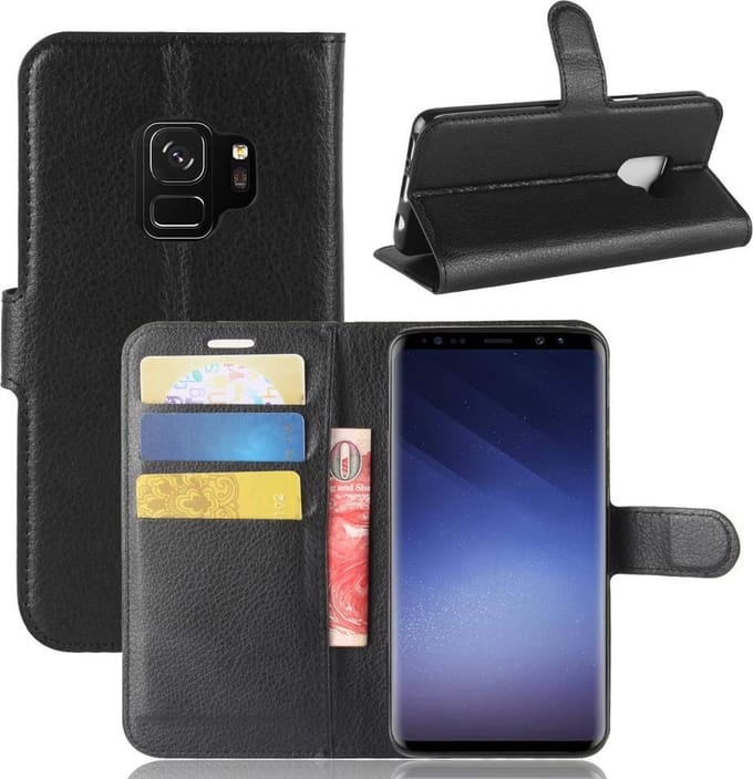Hoesje voor Samsung Galaxy S9, 3-in-1 bookcase, zwart