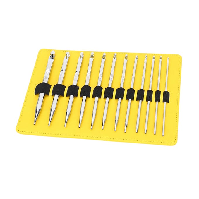 Verwisselbare Rondbreinaalden Set 12 Stuks Haaknaald 3mm tot 10mm Multifunctioneel white