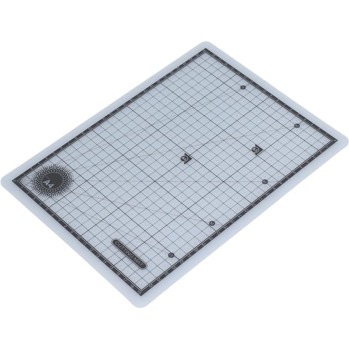 Tapis de découpe A4 auto-cicatrisant, échelles précises, tapis de découpe semi-transparent double face en PVC pour la couture white