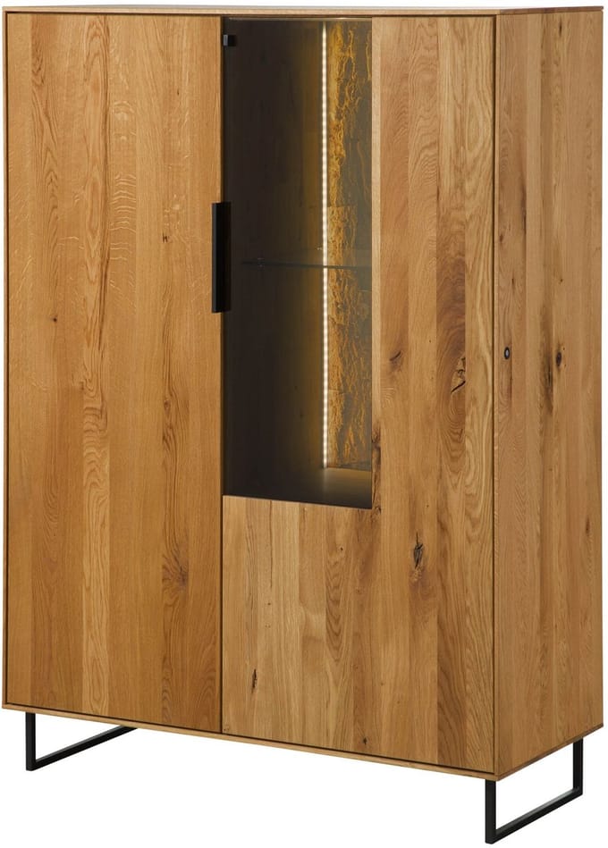 MASSIVMOEBEL24.DE wilde eik highboard blank massief hout 103x43x145 cm geolied deels gemonteerd LINDAU volledig massief #16