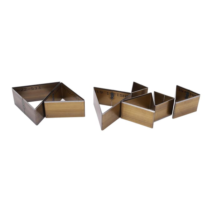 7 stuks Leer Stans Holle Ponsvorm Driehoekig Verschillende Maten DIY Leer Snijvorm black