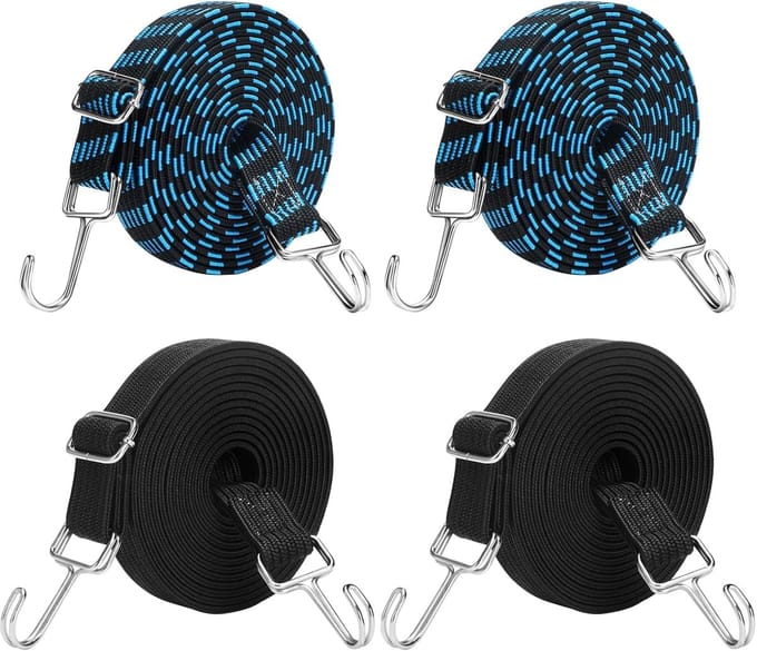 Verstelbare spanrubber met haken - Expander spanbanden voor bagagespanner - 100 cm en 200 cm
