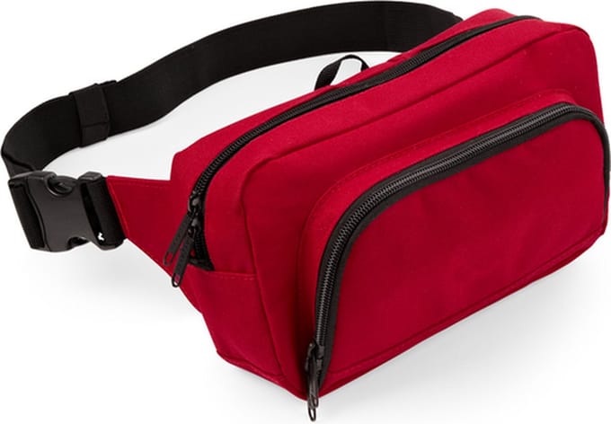 Bagbase - Organizer Heuptas - Fanny pack - Money belt - Heuptasje dames - Classic Red - 2,5 liter - Polyester - rood